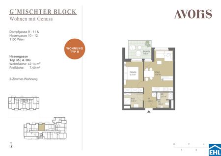 2- Zimmer Wohntraum mit gemütlichen Balkon im 1100 Wien - Photo 4