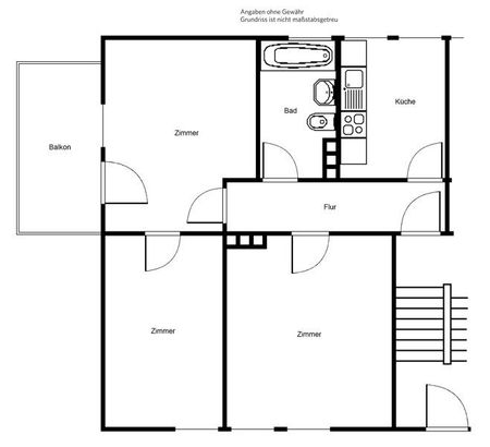 Sanierte 3 Zimmerwohnung mit Balkon und Tageslichtbad - Foto 5