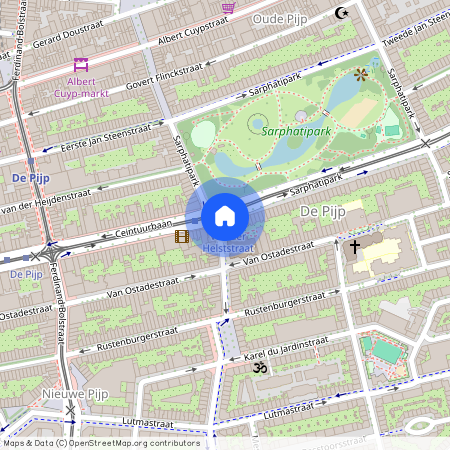 Sarphatipark 40-3, Van der Helstpleinbuurt, 1073CZ, Amsterdam