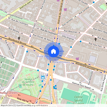 Boulevard Brune et Avenue du General Leclerc 75014 Paris (14e arrondissement)