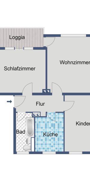 Komfortable 3-Zimmer-Wohnung mit Balkon und Keller - Foto 2