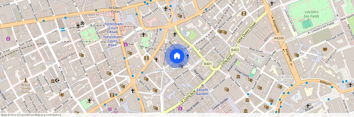 Shorts Gardens, Seven Dials Court, WC2H