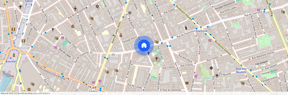 Rue Saint Bernard et Rue de Charonne 75011 Paris (11e arrondissement)