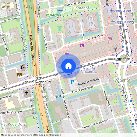 Poptahof-Zuid, 2624 ES, Martinus Nijhofflaan, Delft