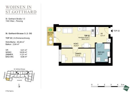 Moderne 2-Zimmer-Wohnung mit Balkon direkt bei der U3 - Photo 2