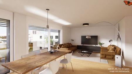 NEUF - 3½ PIECES - BULLE AVEC GRAND BALCON ! - Foto 2