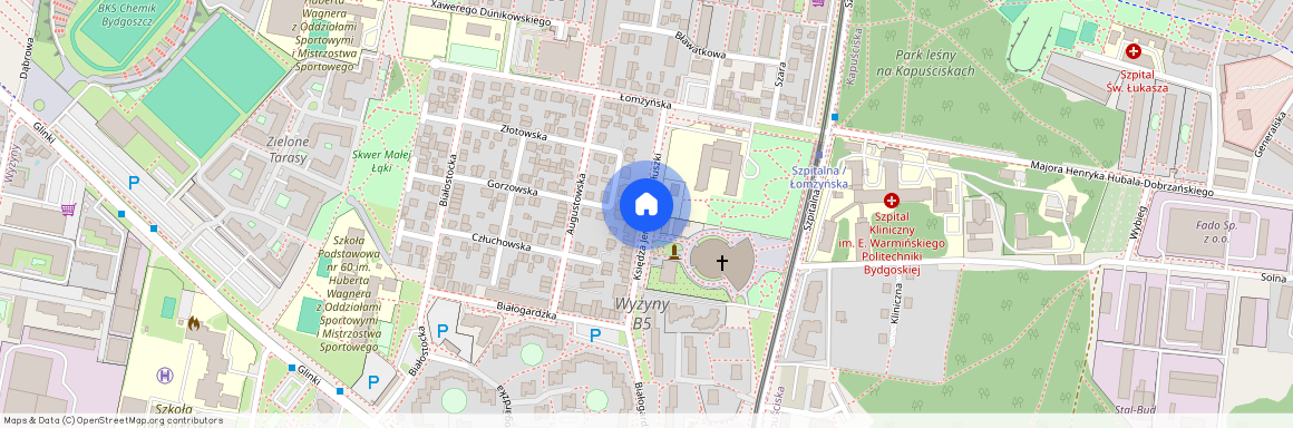 ul. ks. Jerzego Popiełuszki, Wyżyny, Bydgoszcz, kujawsko-pomorskie