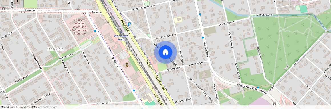 ul. Mieczysława Pożaryskiego, Anin, Wawer, Warszawa, mazowieckie