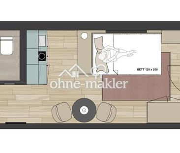 Wunderschönes möbliertes 1-Zimmer-Apartment im Frankfurter Ostend -... - Photo 1