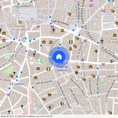 Plaza Tirso De Molina, 15, 28012 Madrid, Spain
