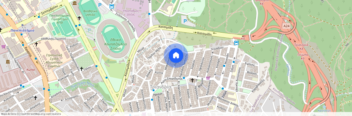Θράκης 19, 553 37 Τριανδρία, Τριανδρία (Τριανδρία - Δόξα - Κρυονέρι)