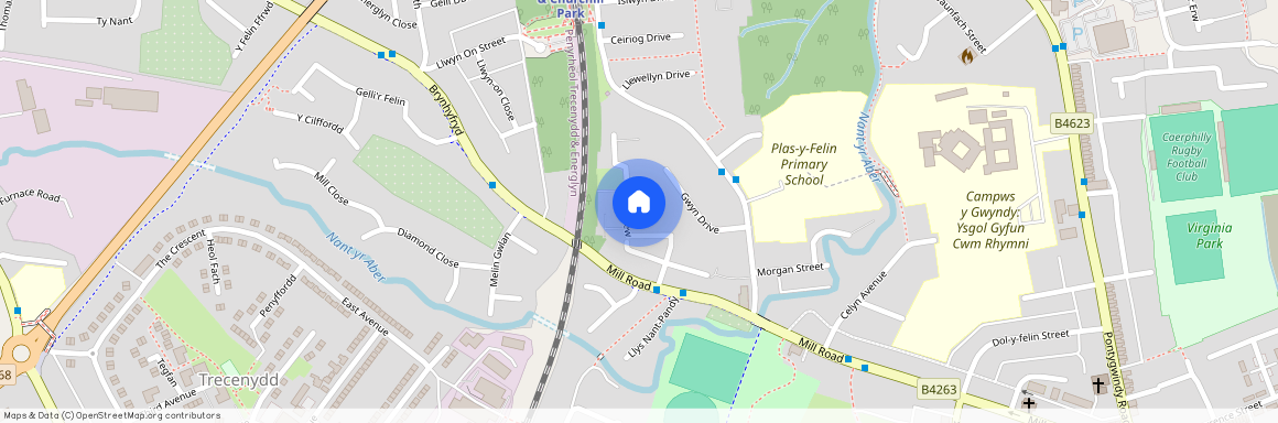 Mill View, CF8, Caerffili