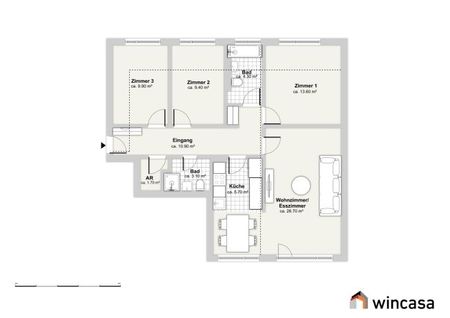 Location sans dépôt - première occupation après rénovation dans un endroit calme - Foto 3