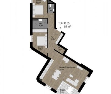 Tolle, neuwertige 3-Zimmer-Wohnung im Zentrum von Lustenau - Photo 6