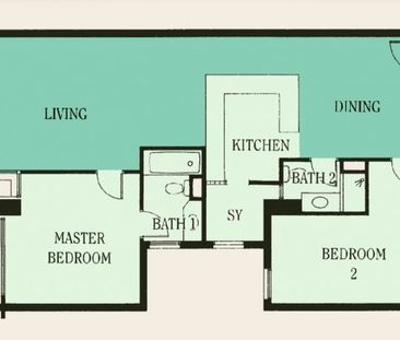 2 bedrooms 2 bathrooms unit for rent. - Photo 2