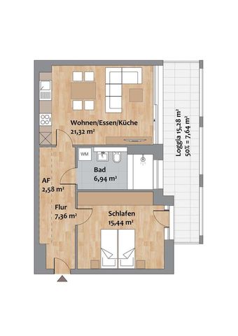 Modern und lichtdurchflutet: 2-Zimmer-Wohnung mit XXL-Loggia - 3. OG - Ideal für Paare! - Photo 4