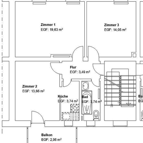 3 ZKB mit Balkon in verkehrsgünstiger Lage! - Foto 2