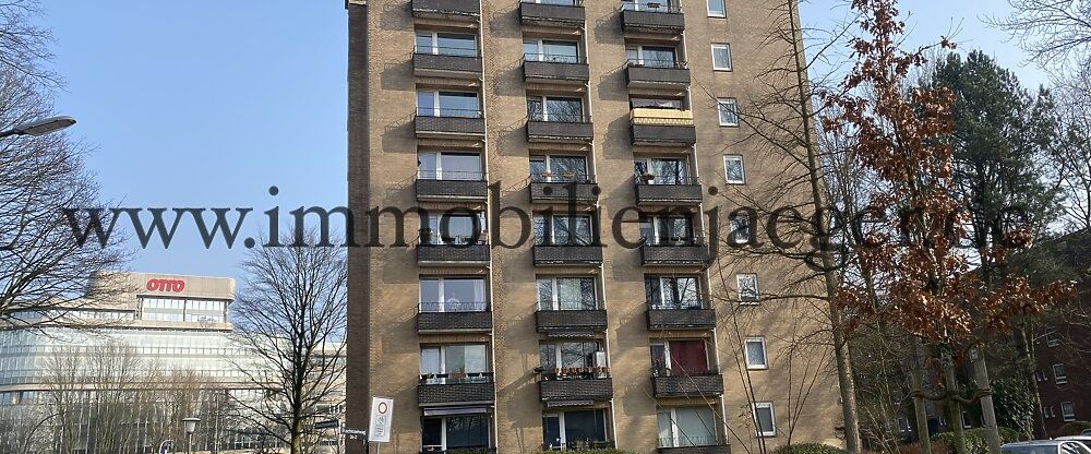 Fernblick über Bramfeld -Modernsiertes Wohnstudio- Apartment mit Balkon - 7.OG mit Fahrstuhl - Foto 1