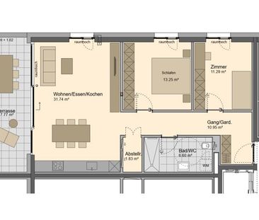 Erstklassige 3-Zimmerwohnung mit Bergblick in Rankweil zu vermieten - Foto 6