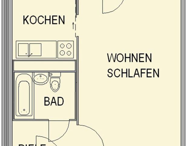1-Raum-Wohnung - Foto 1
