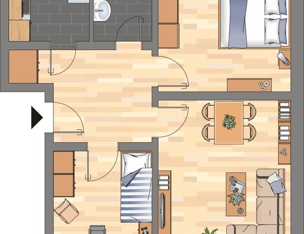 Charmante 3-Zimmer-Etagenwohnung in Bremen Blumenthal - Foto 1