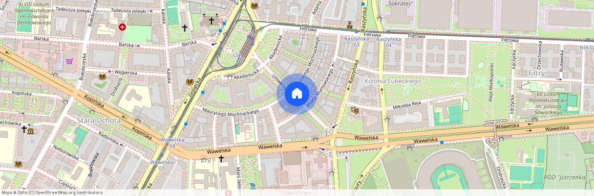 ul. Uniwersytecka, Stara Ochota, Ochota, Warszawa, mazowieckie