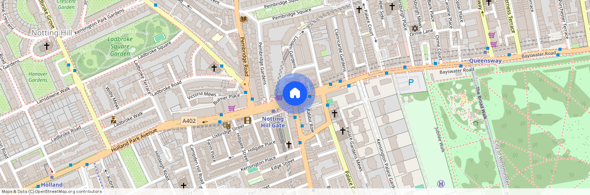 Kensington Church Street, Notting Hill Gate, London, W8