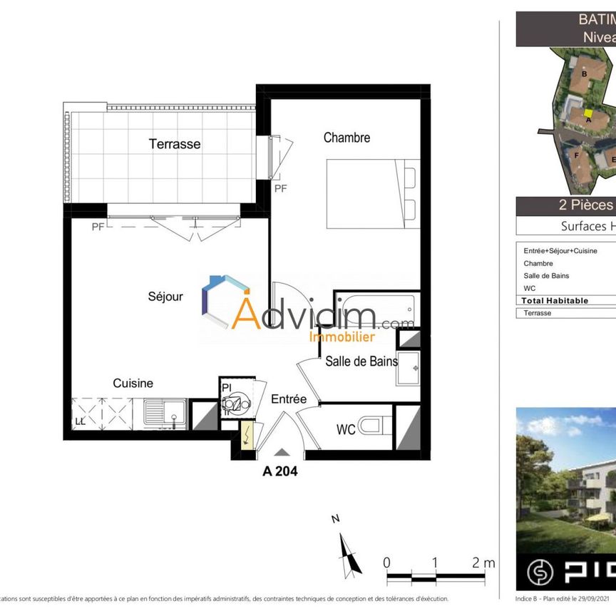 F 2 NEUF DE 37 m² avec parking - Photo 2