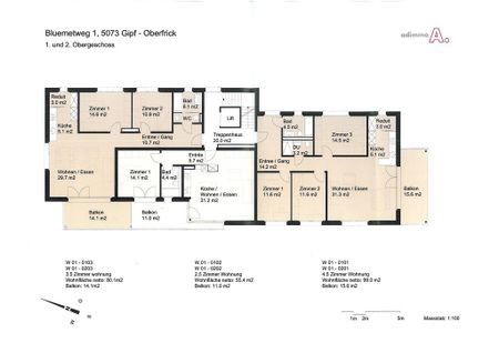 2.5 Zimmer, 55 m², EG - Foto 2