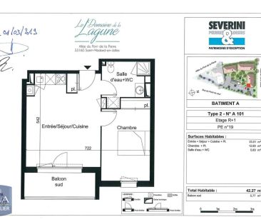 Appartement à louer 2 pièces 42.27m² - Photo 1