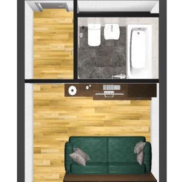 1-Raum-Wohnung mit Dusche - Foto 2