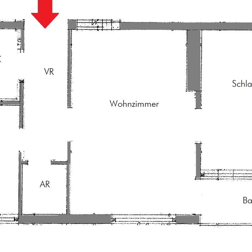 Lichtdurchflutete - 2-Zimmer-Wohnung im Obergeschoss mit Balkon - Photo 2