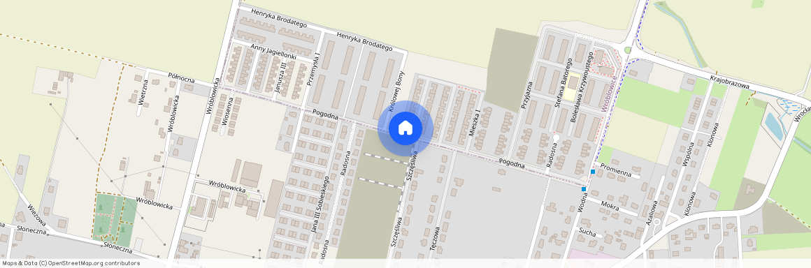 ul. Pogodna, Wróblowice, Miękinia, średzki, dolnośląskie