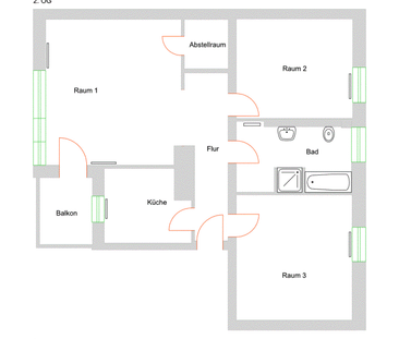 Praktisch geschnittene 3-Zimmer-Wohnung ab November zu vermieten! - Foto 2