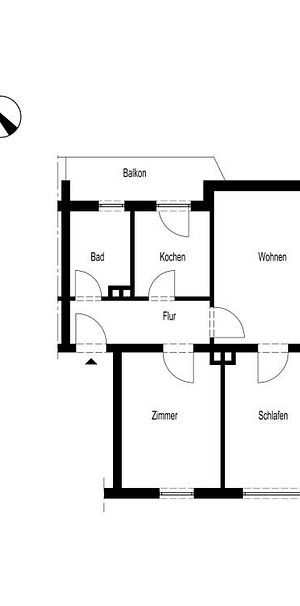 DREI-ZIMMER-WOHNUNG MIT BALKON IN BRÜGGE - Foto 1