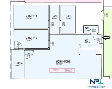 Moderne 3 Zimmer Mietwohnung mit Loggia in bester Lage - Foto 4