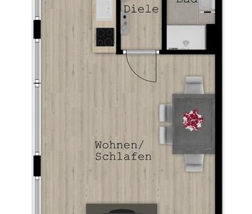 Single-Apartment mit Küchenzeile in Oberhausen-Holten - Foto 1