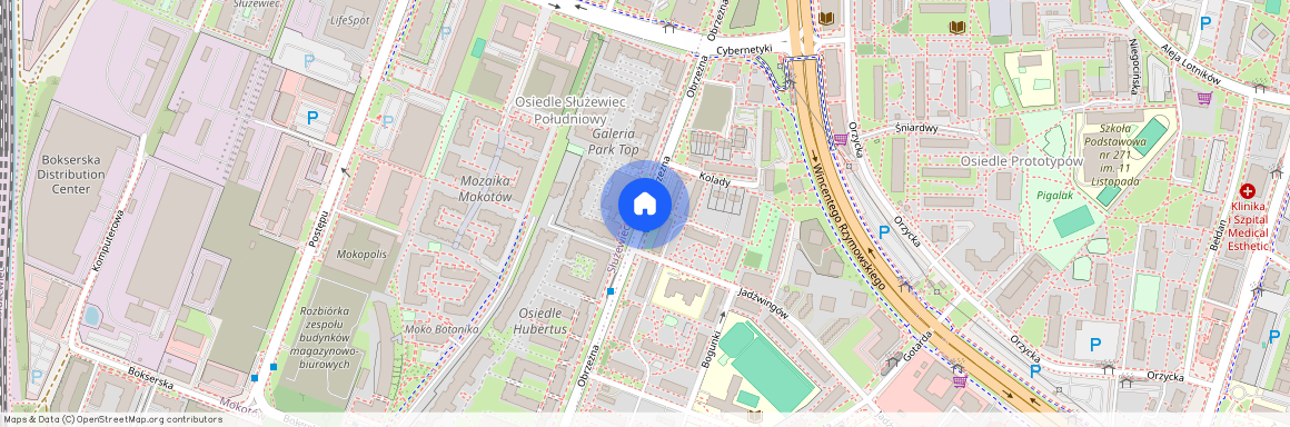 Warszawa, Mokotów, Służewiec, Obrzeżna, Zachodnia
