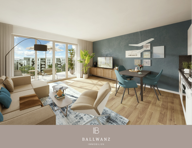 Neubau: 2-Zimmer-Wohnung mit Balkon - Foto 1