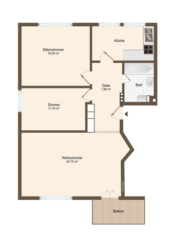 3.5-ZIMMERWOHNUNG IM HOCHPARTERRE MIT SICHT AUF DEN ZÜRISEE - Photo 3