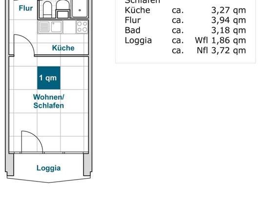 Eine 1 Raumwohnung - zentrumsnah - Foto 1