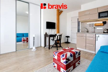 Pronájem bytu 1+kk, Brno - Královo Pole, ul. Slovinská, zahrada ve vnitrobloku - Photo 2