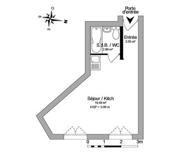 Studio - Lyon 7e, - Photo 5