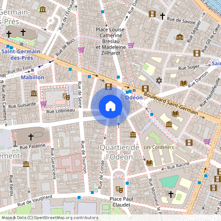 Rue de Condé et Rue des Quatre Vents 75006 Paris (6e arrondissement)