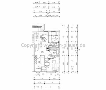 Dachgeschosswohnung mit Weitblick - Einbauküche - Laminat - ruhige ... - Foto 1