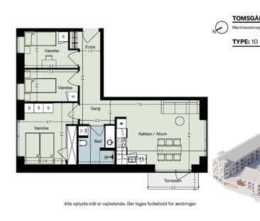 Møntmesterhus - Stor og Lækker 4-værelses lejlighed med køkken-alru... - Photo 1