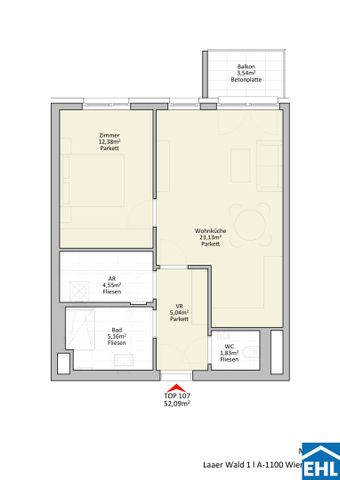 Großzügige 2-Zimmer-Wohnung nahe dem Laaer Wald! - Photo 3