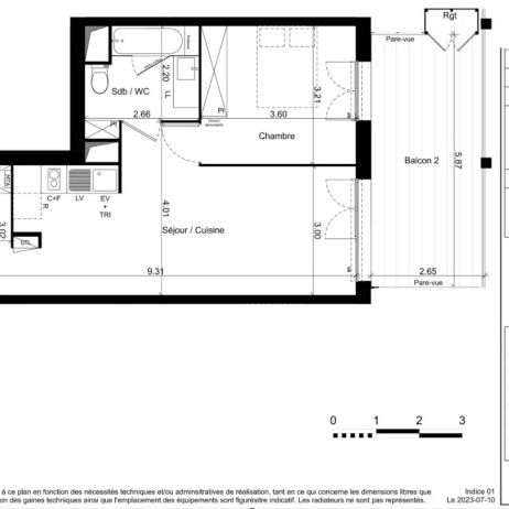 Location Appartement 2 pièces 46m² TOULOUSE 31400 - Photo 2