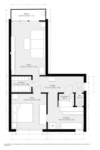 Pronájem bytu 2+1 55 m2 - Фото 2