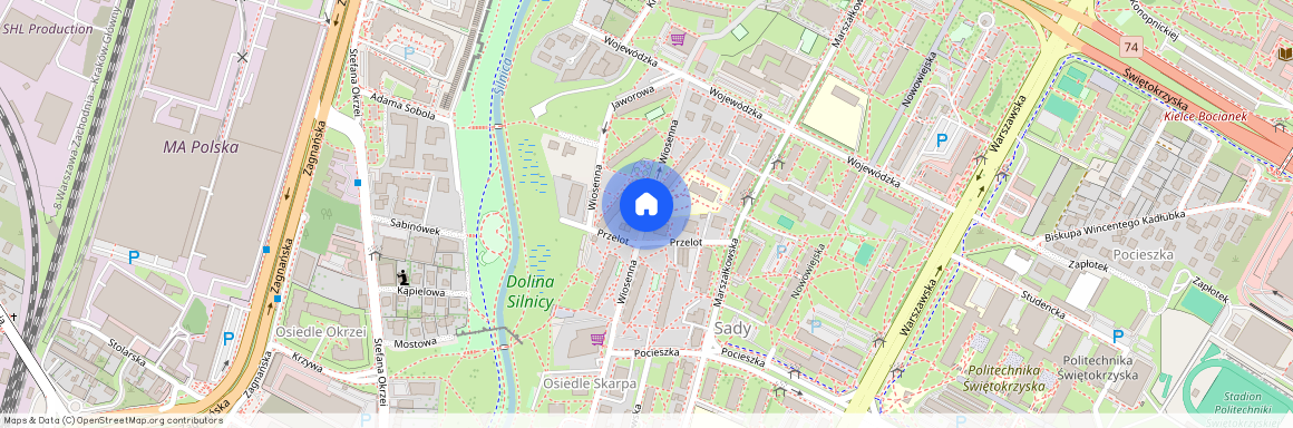 ul. Wiosenna, Sady, Kielce, świętokrzyskie